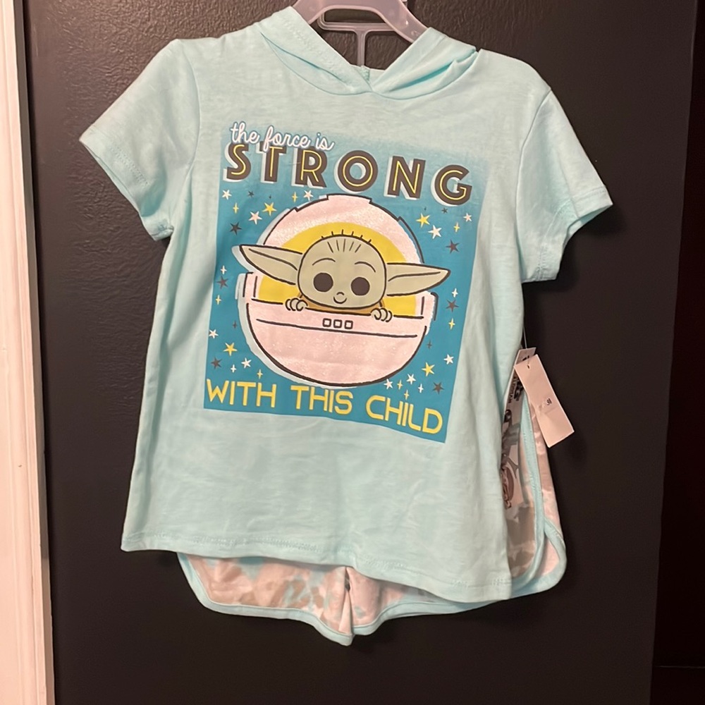 Little girls baby yoda set